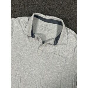 Free Fly Polo Shirt‎ Men's Large Gray Short Sleeve Stretch Performance Bamboo